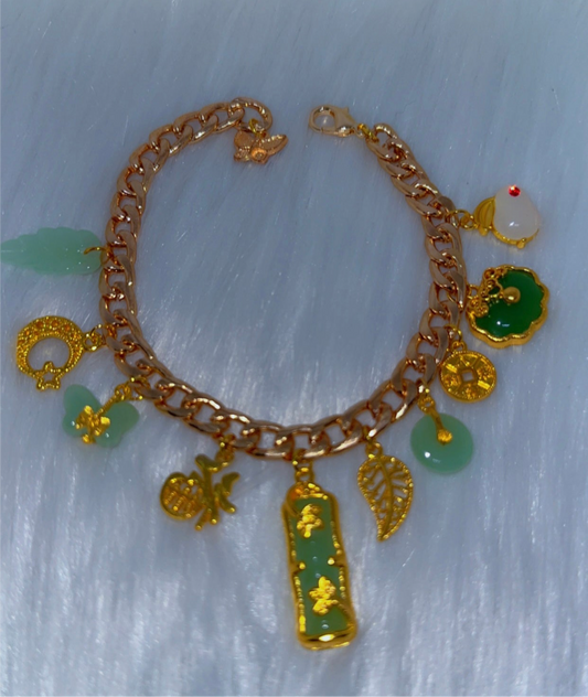 Jade Buddha Junk Charm