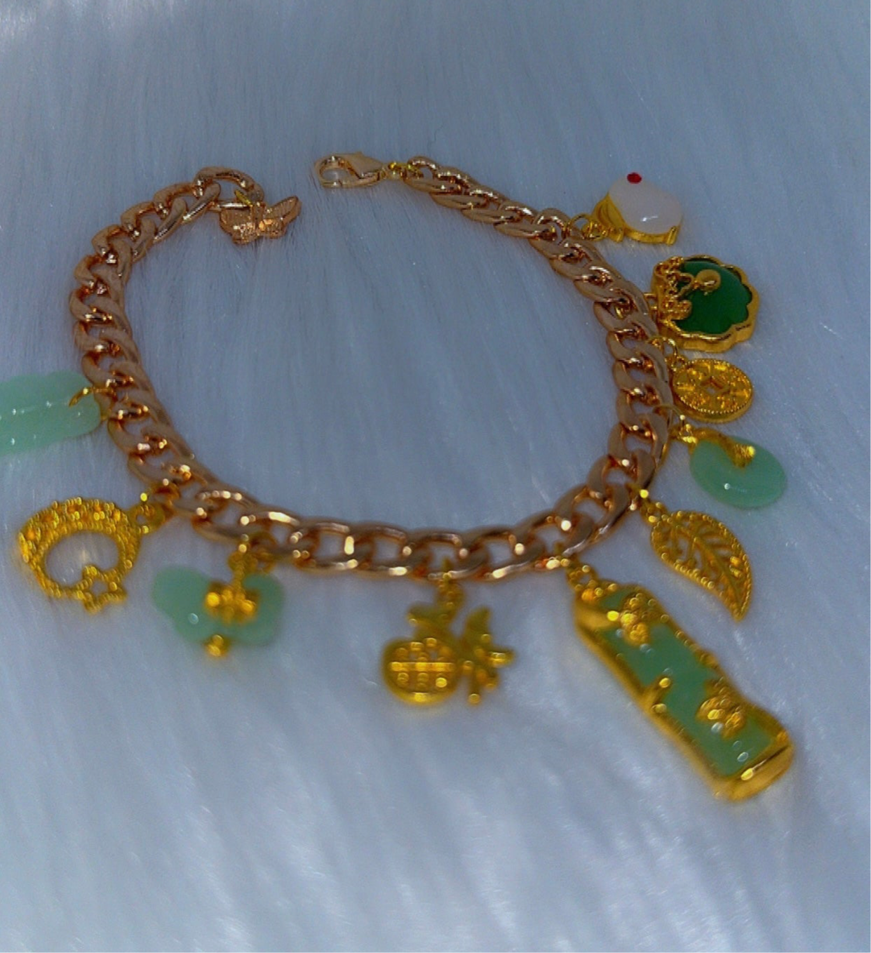 Jade Buddha Junk Charm