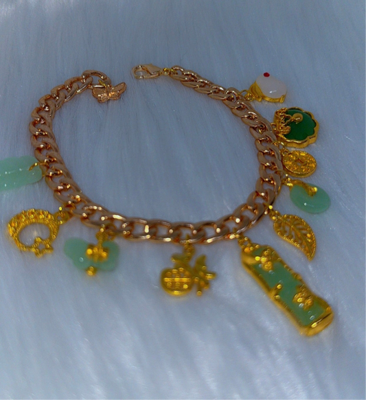 Jade Buddha Junk Charm